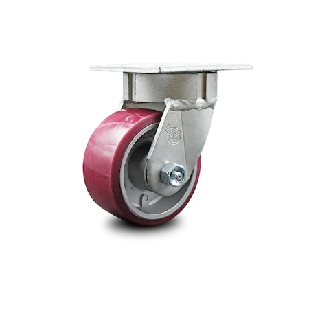 Service Caster 4 Inch Kingpinless Poly on Aluminum Wheel Swivel Top Plate Caster SCC-KP30S420-PAR